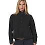 WOMEN'S OVERSIZE BOUCLE-FLEECE HALF-ZIP