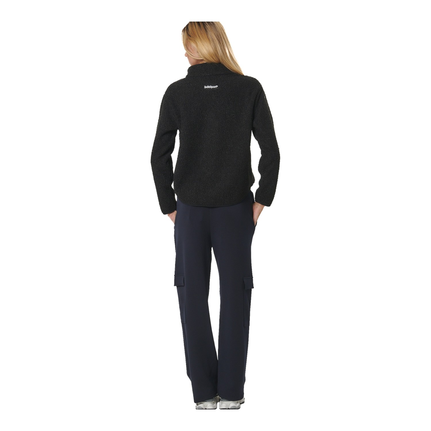 WOMEN'S OVERSIZE BOUCLE-FLEECE HALF-ZIP