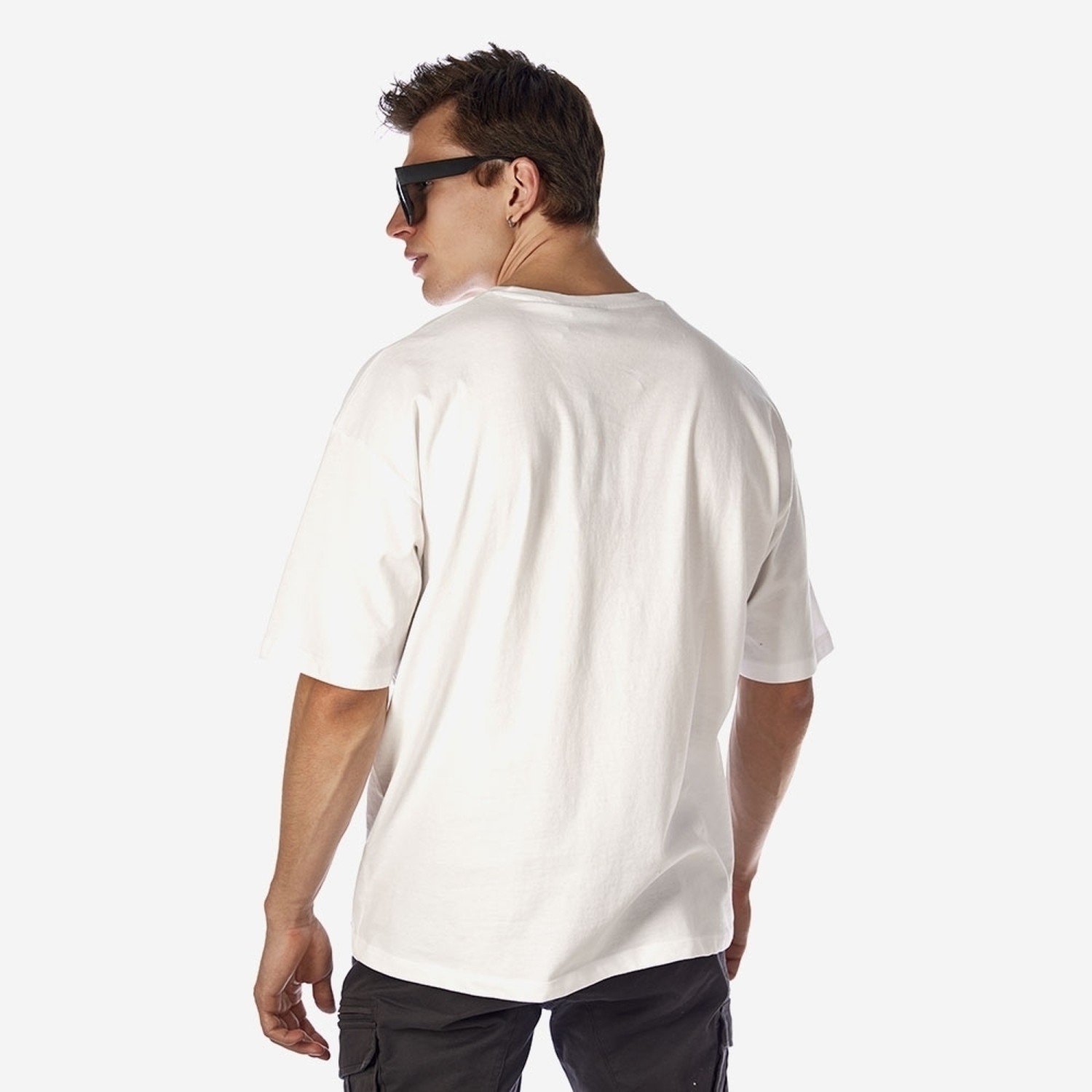 Unisex Oversized T-shirt με Κέντημα Λογότυπου BROKERS