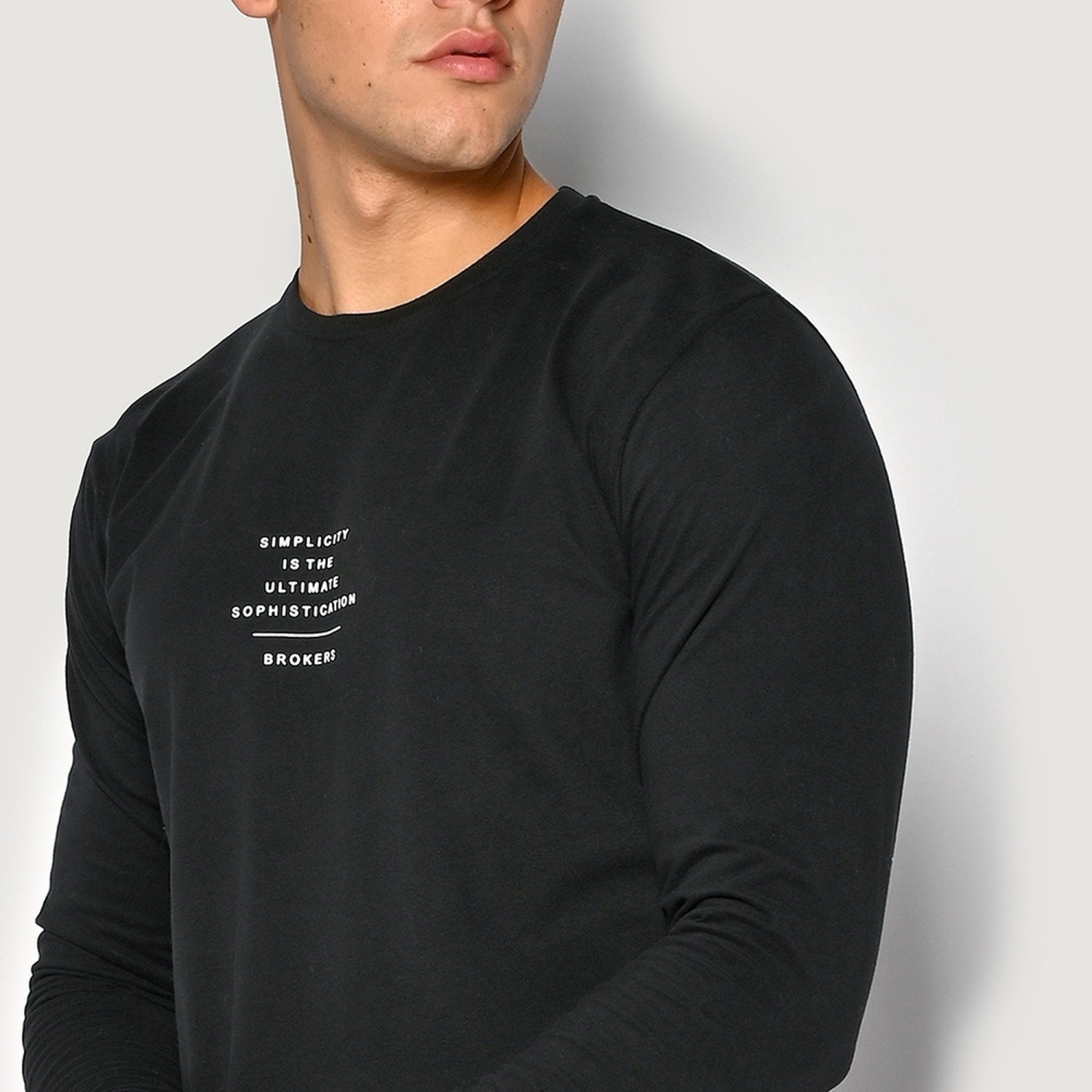 Unisex Μακρυμάνικο T-shirt με Τύπωμα BROKERS