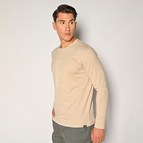 Unisex Μακρυμάνικο T-shirt με Τύπωμα BROKERS