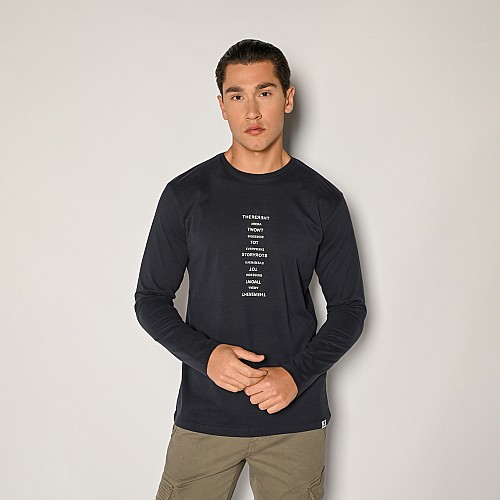 Unisex Μακρυμάνικο T-shirt με Τύπωμα BROKERS