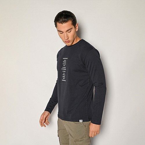 Unisex Μακρυμάνικο T-shirt με Τύπωμα BROKERS