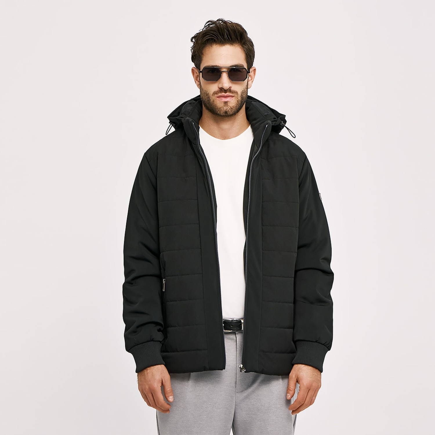 Unisex Καπιτονέ Μπουφάν με Κουκούλα και Φερμουάρ SOGO Unisex Καπιτονέ Μπουφάν με Κουκούλα και Φερμουάρ SOGO