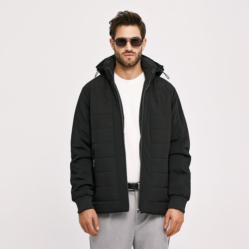 Unisex Καπιτονέ Μπουφάν με Κουκούλα και Φερμουάρ SOGO Unisex Καπιτονέ Μπουφάν με Κουκούλα και Φερμουάρ SOGO