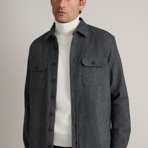 Unisex Πουκάμισο Overshirt Comfort Fit NAVY & GREEN