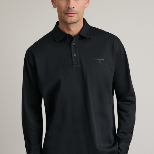 Unisex Μπλούζα Πόλο Μακρυμάνικη NAVY & GREEN
