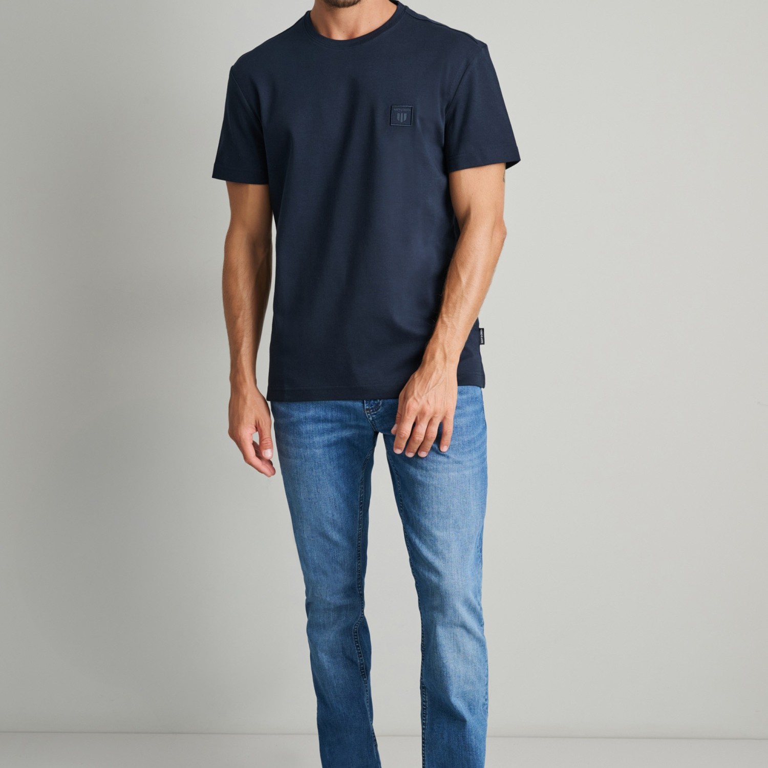 Unisex Μπλούζα Λαιμόκοψη με Λογότυπο NAVY & GREEN Unisex Μπλούζα Λαιμόκοψη με Λογότυπο NAVY & GREEN