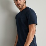 Unisex Μπλούζα Λαιμόκοψη με Λογότυπο NAVY & GREEN Unisex Μπλούζα Λαιμόκοψη με Λογότυπο NAVY & GREEN