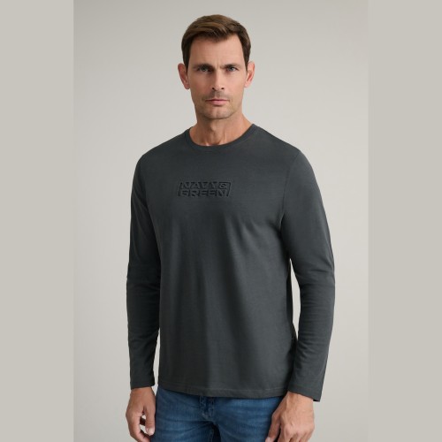 Unisex Μπλούζα Λαιμόκοψη Μακρυμάνικη NAVY & GREEN