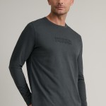 Unisex Μπλούζα Λαιμόκοψη Μακρυμάνικη NAVY & GREEN