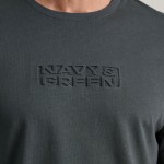 Unisex Μπλούζα Λαιμόκοψη Μακρυμάνικη NAVY & GREEN