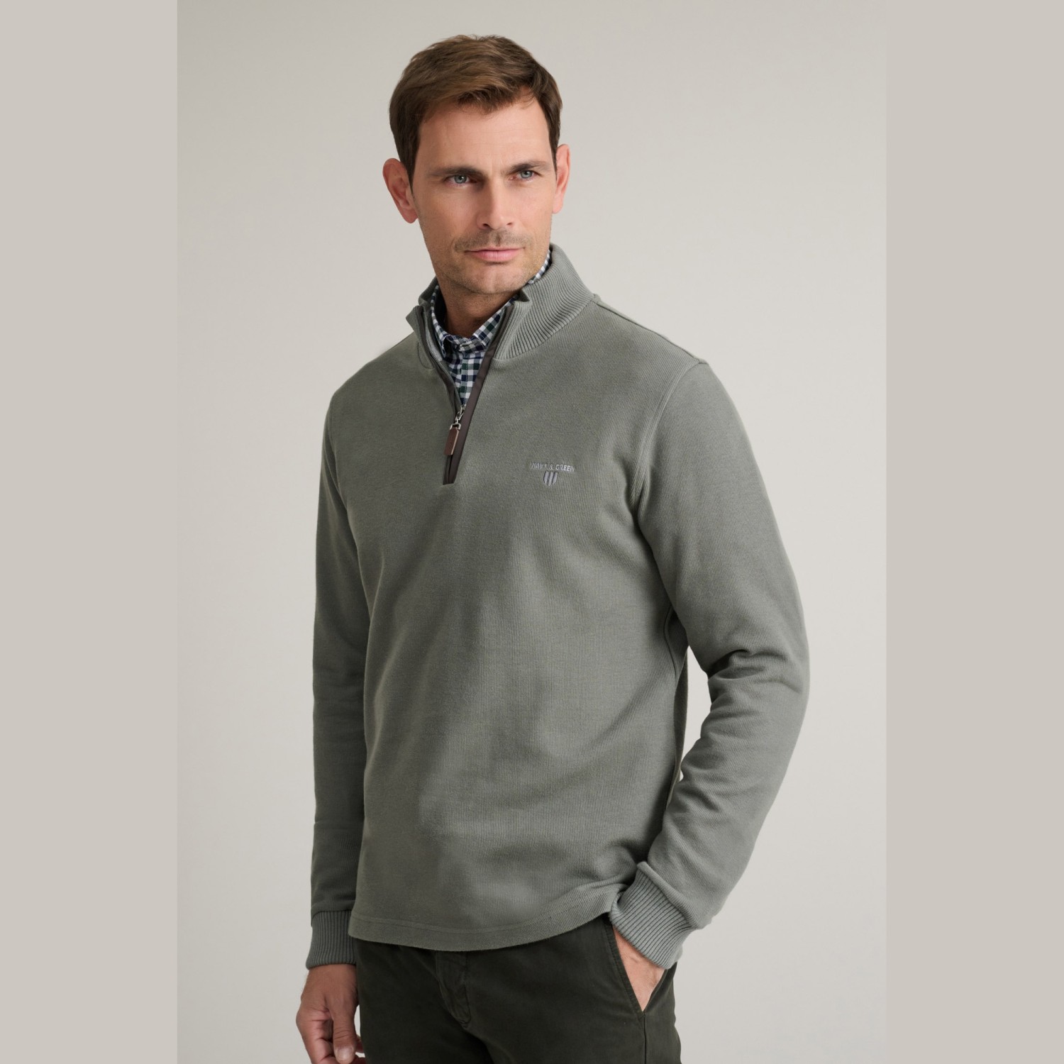 Unisex Μπλούζα Λουπέτο με Φερμουάρ NAVY & GREEN Unisex Μπλούζα Λουπέτο με Φερμουάρ NAVY & GREEN