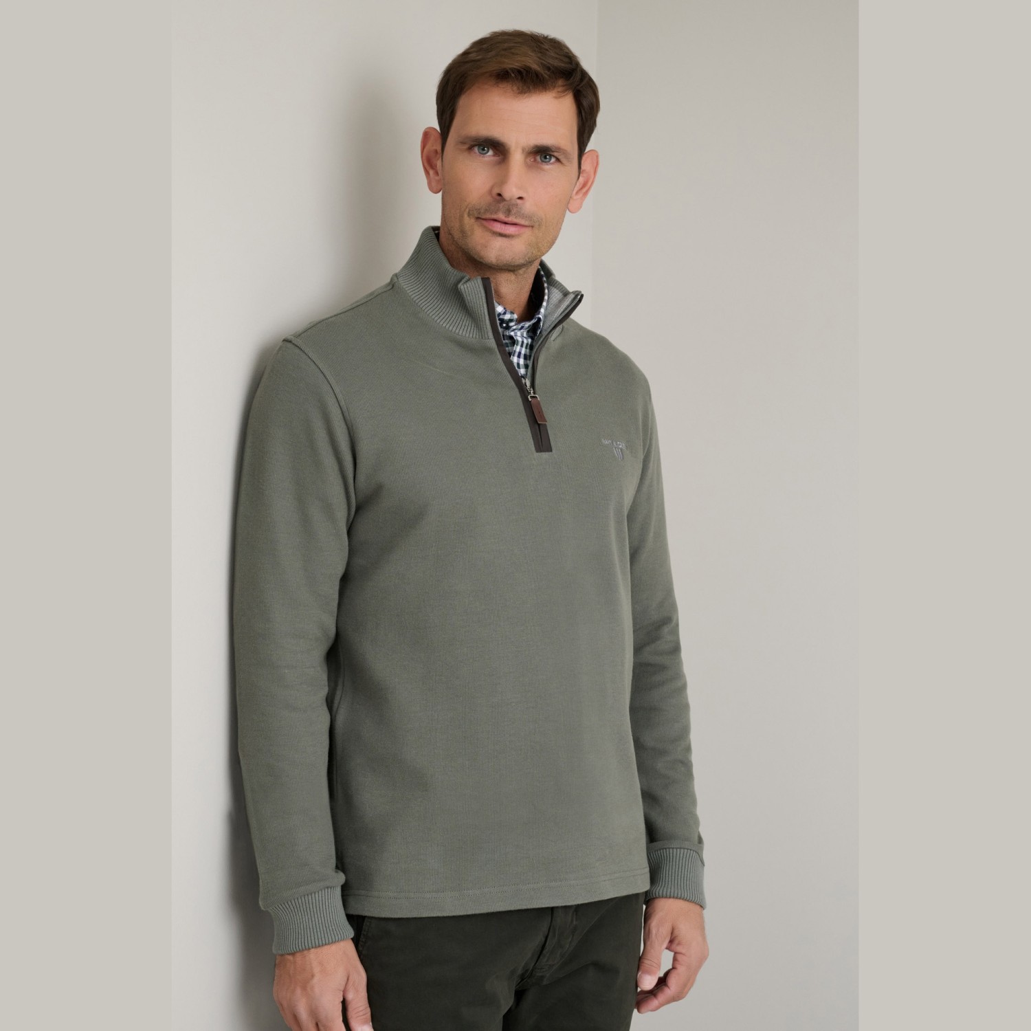 Unisex Μπλούζα Λουπέτο με Φερμουάρ NAVY & GREEN Unisex Μπλούζα Λουπέτο με Φερμουάρ NAVY & GREEN