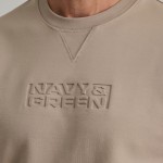 Unisex Μπλούζα Φούτερ με Λαιμόκοψη NAVY & GREEN
