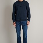 Unisex Μπλούζα Φούτερ με Λαιμόκοψη NAVY & GREEN