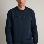 Unisex Μπλούζα Φούτερ με Λαιμόκοψη NAVY & GREEN