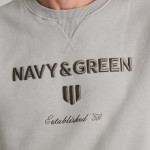 Unisex Μπλούζα Φούτερ με Λαιμόκοψη NAVY & GREEN