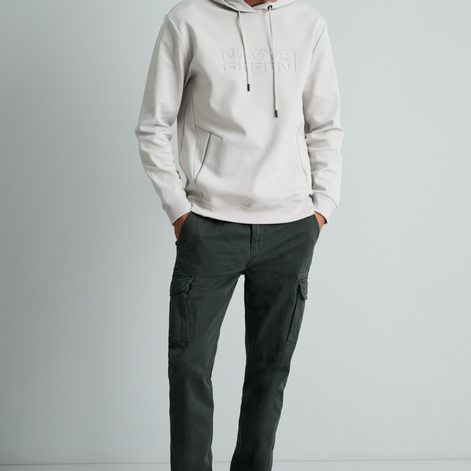 Unisex Παντελόνι Cargo με Τσέπες NAVY & GREEN