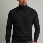 Unisex Πλεκτό Βαμβακερό Ζιβάγκο με Ανάγλυφη Υφή NAVY & GREEN