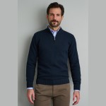 Unisex Πλεκτό Λουπέτο με Φερμουάρ NAVY & GREEN Unisex Πλεκτό Λουπέτο με Φερμουάρ NAVY & GREEN