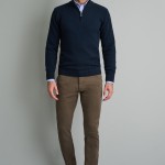 Unisex Πλεκτό Λουπέτο με Φερμουάρ NAVY & GREEN Unisex Πλεκτό Λουπέτο με Φερμουάρ NAVY & GREEN