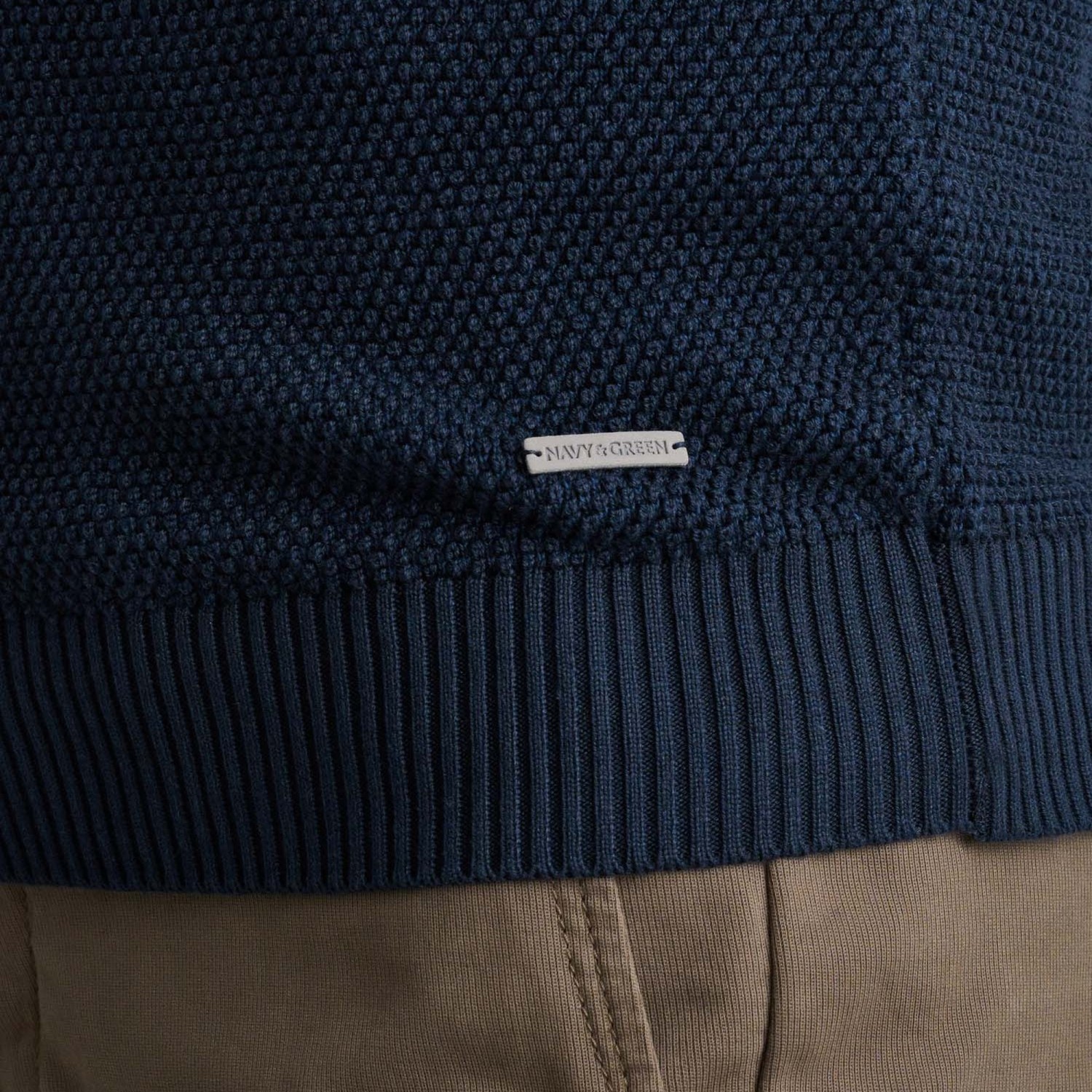 Unisex Πλεκτό Λουπέτο με Φερμουάρ NAVY & GREEN Unisex Πλεκτό Λουπέτο με Φερμουάρ NAVY & GREEN