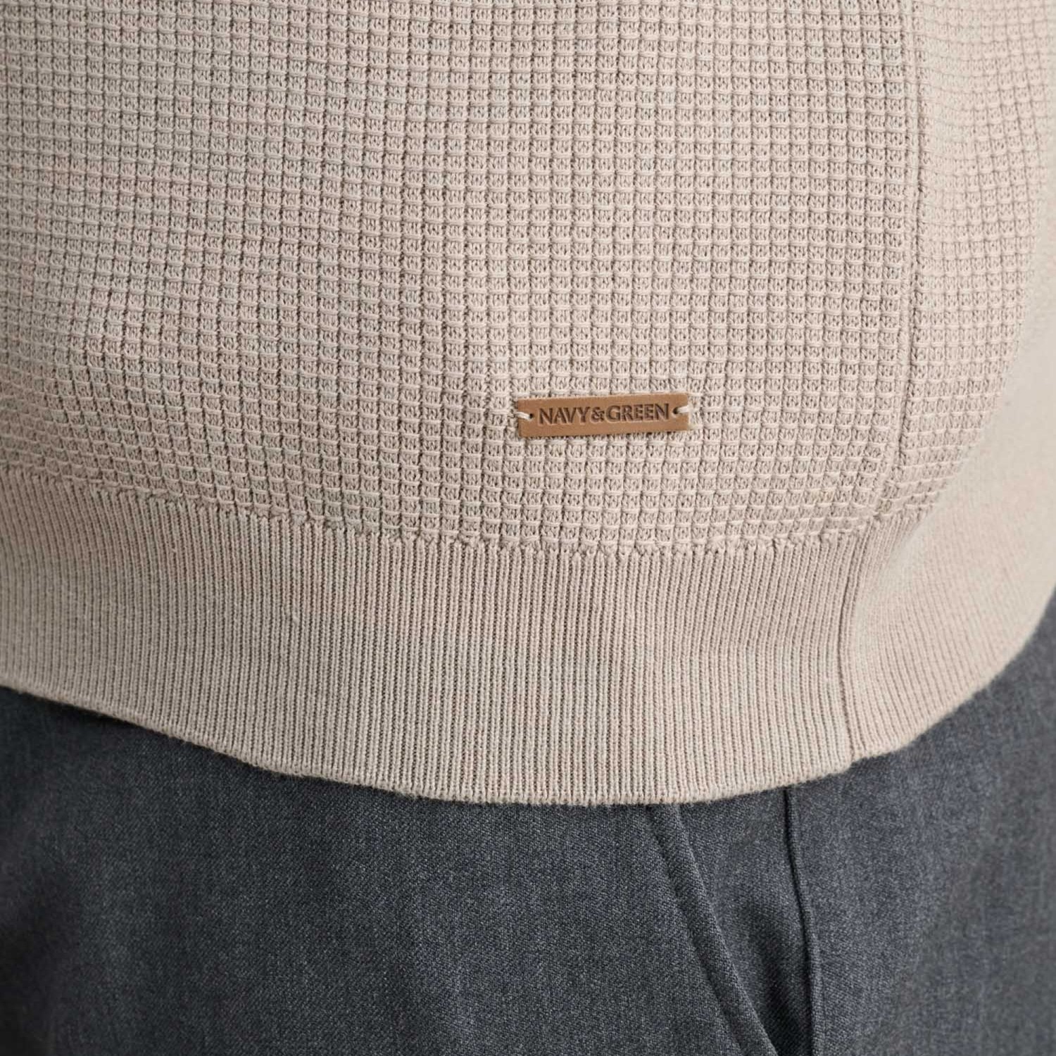 Unisex Πλεκτό Βαμβακερό Πόλο Μακρυμάνικο NAVY & GREEN Unisex Πλεκτό Βαμβακερό Πόλο Μακρυμάνικο NAVY & GREEN