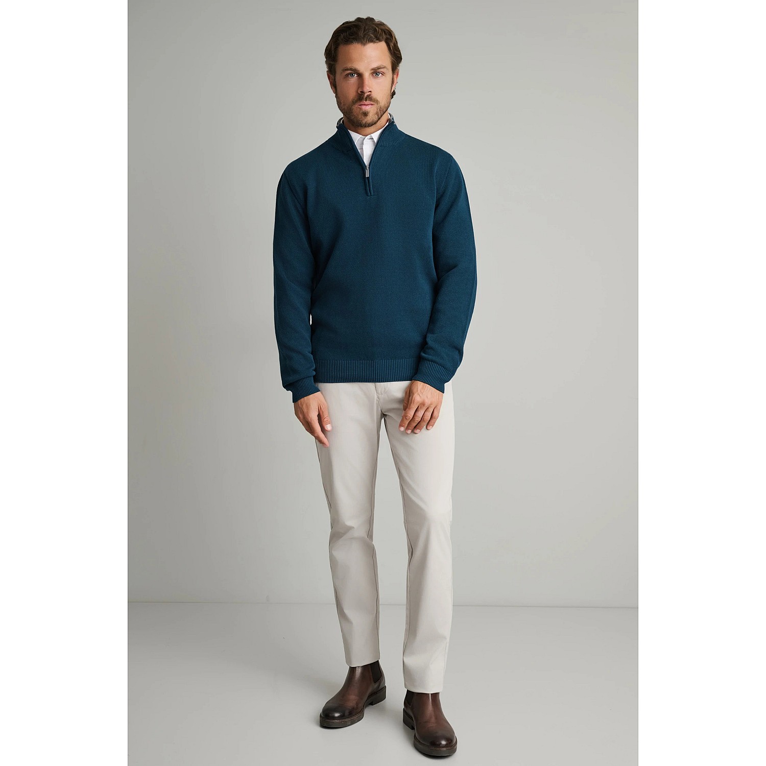 Ανδρικό Πλεκτό Navy & Green