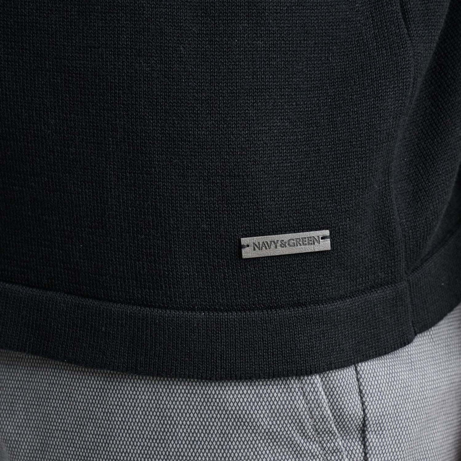 Unisex Βαμβακερή Πλεκτή Μπλούζα με Λαιμόκοψη NAVY & GREEN Unisex Βαμβακερή Πλεκτή Μπλούζα με Λαιμόκοψη NAVY & GREEN