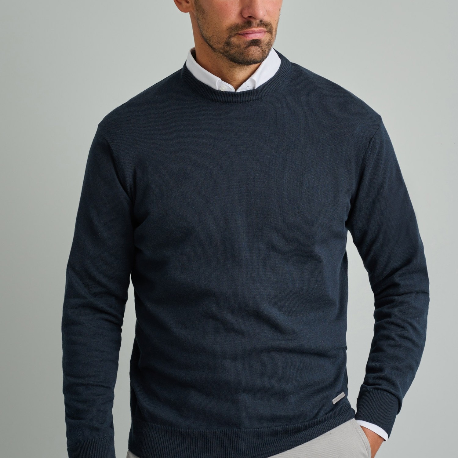 Unisex Πλεκτό με Στρογγυλή Λαιμόκοψη NAVY & GREEN Unisex Πλεκτό με Στρογγυλή Λαιμόκοψη NAVY & GREEN