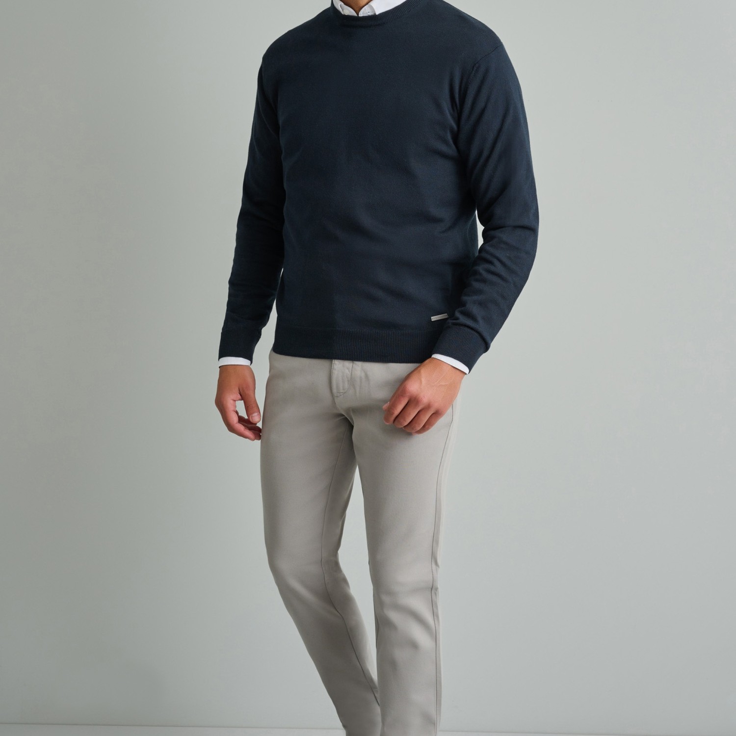 Unisex Πλεκτό με Στρογγυλή Λαιμόκοψη NAVY & GREEN Unisex Πλεκτό με Στρογγυλή Λαιμόκοψη NAVY & GREEN