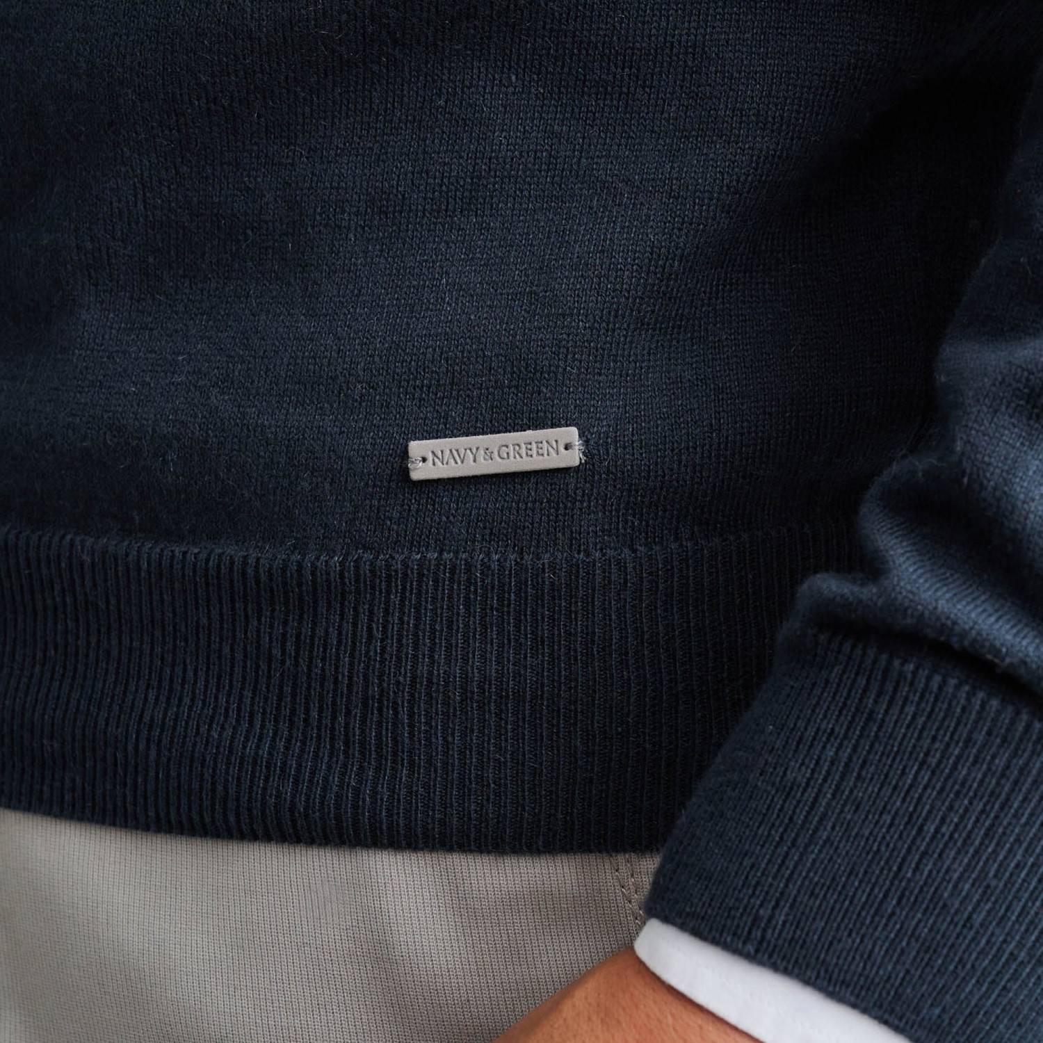 Unisex Πλεκτό με Στρογγυλή Λαιμόκοψη NAVY & GREEN Unisex Πλεκτό με Στρογγυλή Λαιμόκοψη NAVY & GREEN