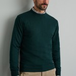 Unisex Πλεκτό με Στρογγυλή Λαιμόκοψη NAVY & GREEN