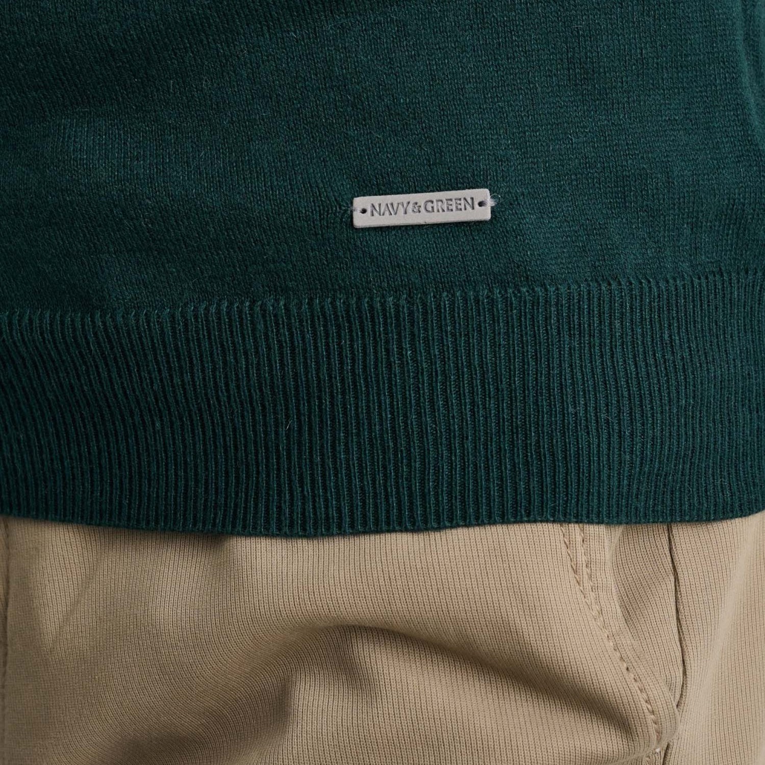 Unisex Πλεκτό με Στρογγυλή Λαιμόκοψη NAVY & GREEN