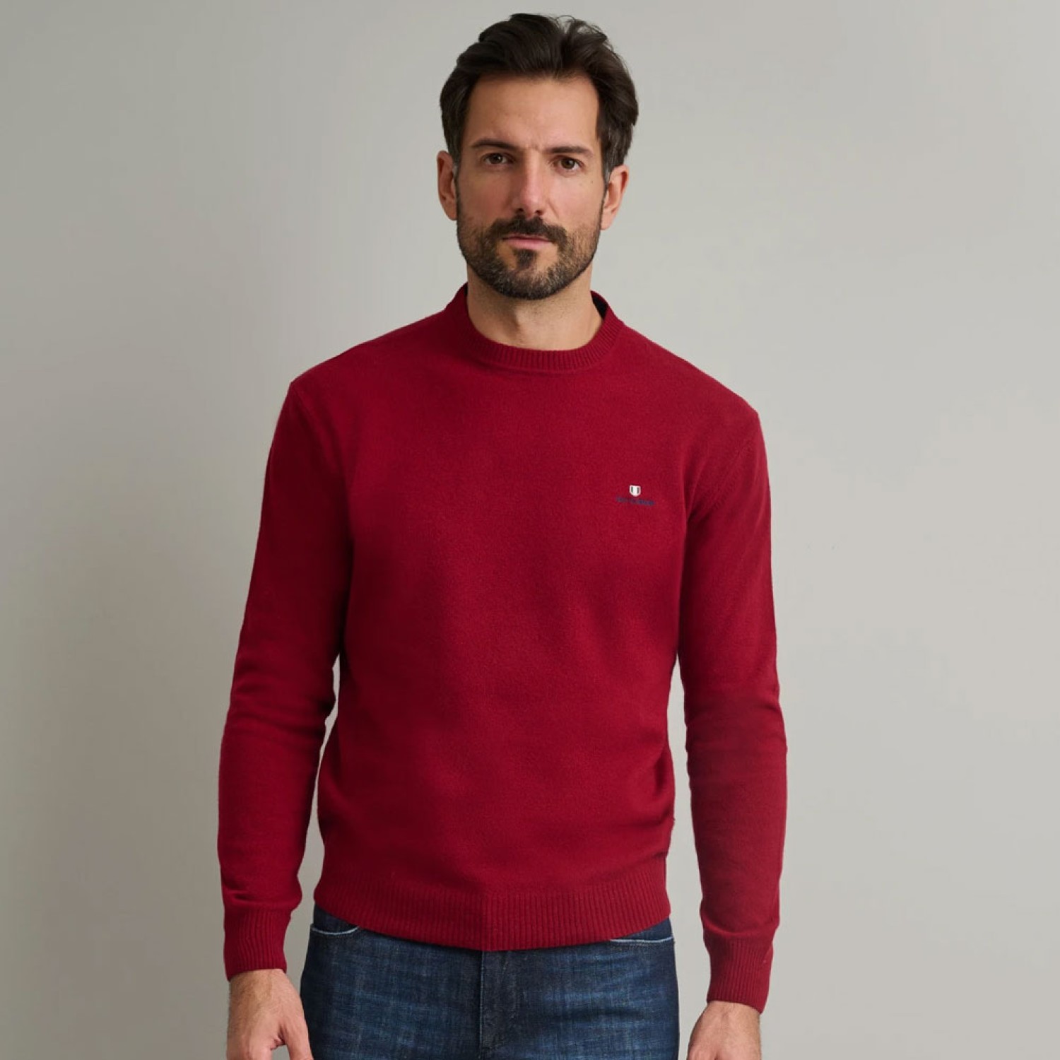 Unisex Πλεκτό Πουλόβερ με Λαιμόκοψη NAVY & GREEN Unisex Πλεκτό Πουλόβερ με Λαιμόκοψη NAVY & GREEN
