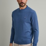 Unisex Πλεκτό Πουλόβερ με Λαιμόκοψη NAVY & GREEN