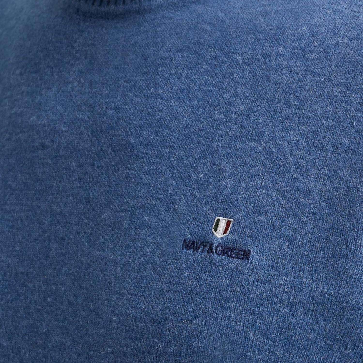 Unisex Πλεκτό Πουλόβερ με Λαιμόκοψη NAVY & GREEN