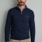 Unisex Πλεκτό Πουλόβερ με Φερμουάρ NAVY & GREEN