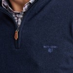 Unisex Πλεκτό Πουλόβερ με Φερμουάρ NAVY & GREEN