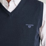 Unisex Πλεκτό Βαμβακερό Γιλέκο με Λαιμόκοψη V NAVY & GREEN Unisex Πλεκτό Βαμβακερό Γιλέκο με Λαιμόκοψη V NAVY & GREEN
