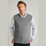 Unisex Πλεκτό Βαμβακερό Γιλέκο με Λαιμόκοψη V NAVY & GREEN Unisex Πλεκτό Βαμβακερό Γιλέκο με Λαιμόκοψη V NAVY & GREEN