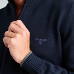 Unisex Πλεκτό Λουπέτο με Φερμουάρ NAVY & GREEN