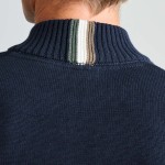 Unisex Πλεκτό Λουπέτο με Φερμουάρ NAVY & GREEN