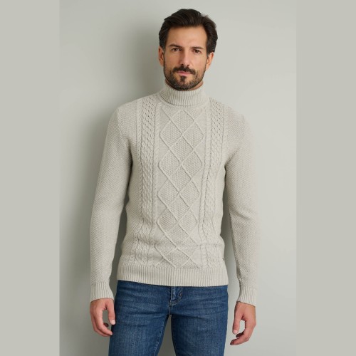 Unisex Βαμβακερό Πλεκτό Πουλόβερ Ζιβάγκο NAVY & GREEN