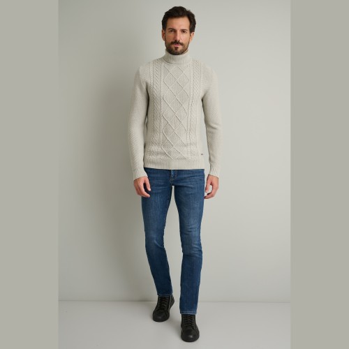 Unisex Βαμβακερό Πλεκτό Πουλόβερ Ζιβάγκο NAVY & GREEN