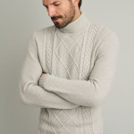 Unisex Βαμβακερό Πλεκτό Πουλόβερ Ζιβάγκο NAVY & GREEN