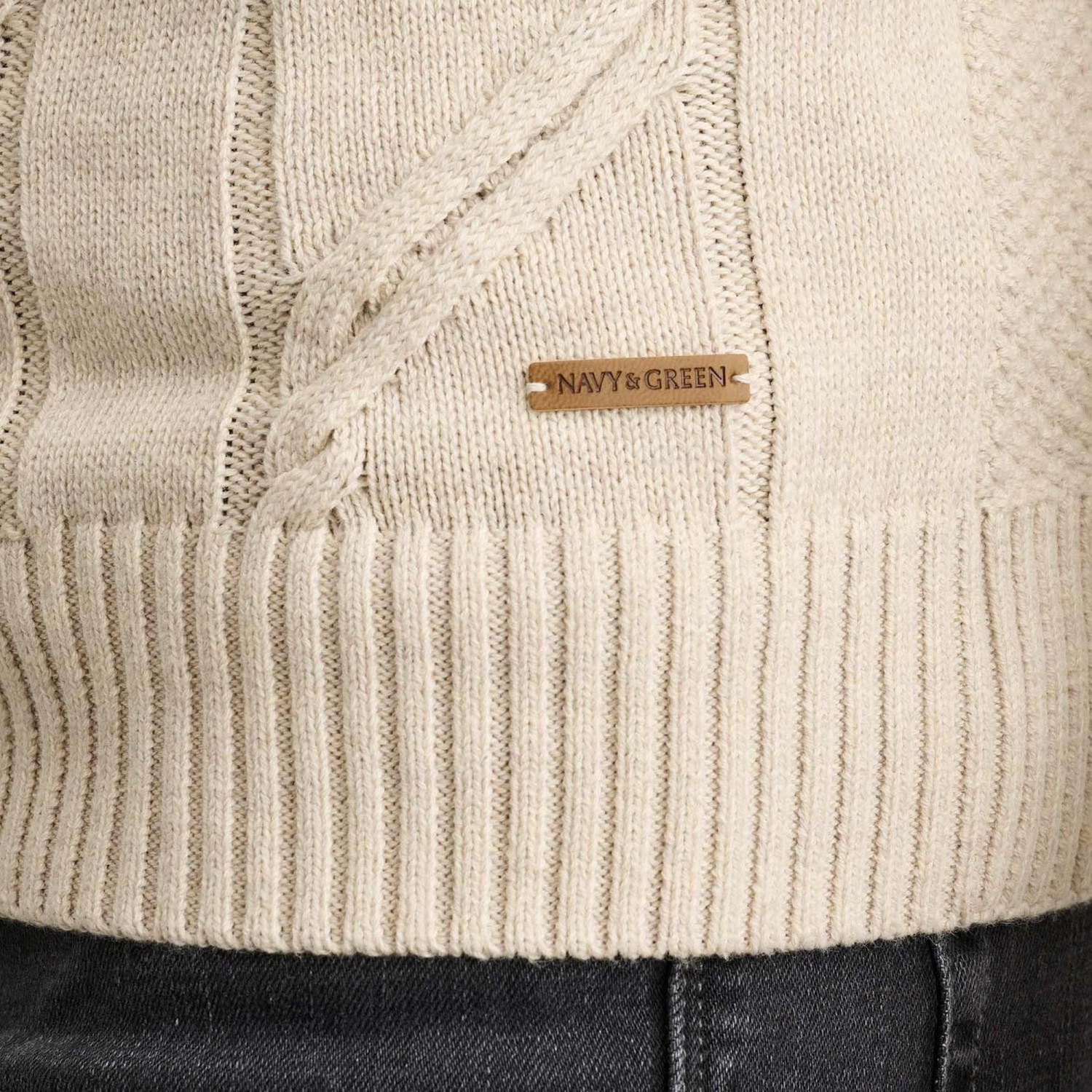 Unisex Πλεκτό Βαμβακερό Ζιβάγκο NAVY & GREEN Unisex Πλεκτό Βαμβακερό Ζιβάγκο NAVY & GREEN