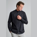 Unisex Πουκάμισο Comfort Fit με Γιακά Mao NAVY & GREEN Unisex Πουκάμισο Comfort Fit με Γιακά Mao NAVY & GREEN