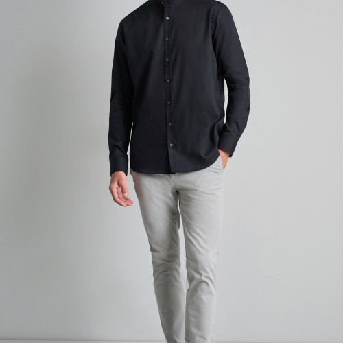 Unisex Πουκάμισο Comfort Fit με Γιακά Mao NAVY & GREEN